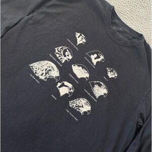 Bird Collective Hawks T Shirt Mens XL Black Long Sleeve Brooklyn